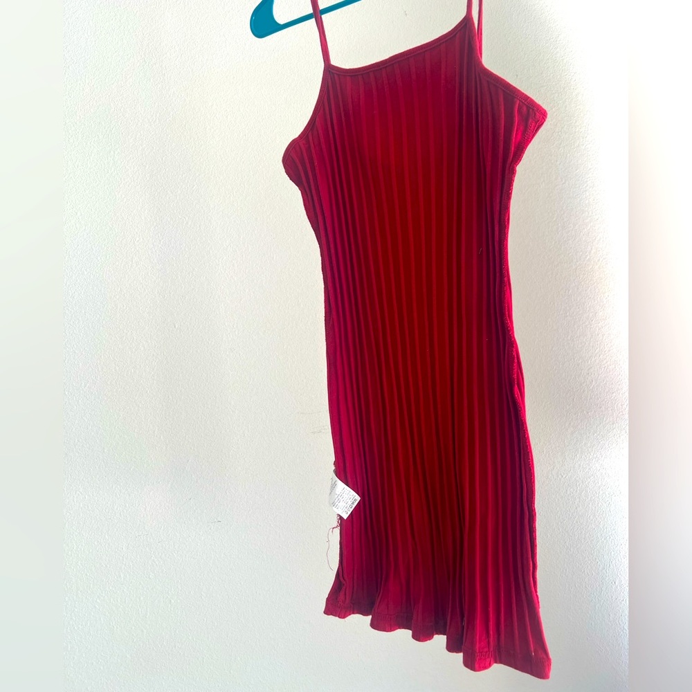 Red mini dress